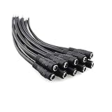 18 AWG DC Power Pigtail Cable, 2.1mm x 5.5mm Barrel Plug Wire Female Connectors for CCTV Security...