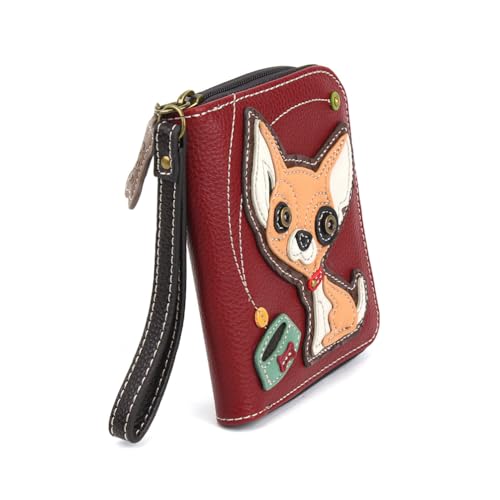 Image of CHALA Zip Around Wallet, Wristlet, 8 Credit Card Slots, Sturdy Pu Leather