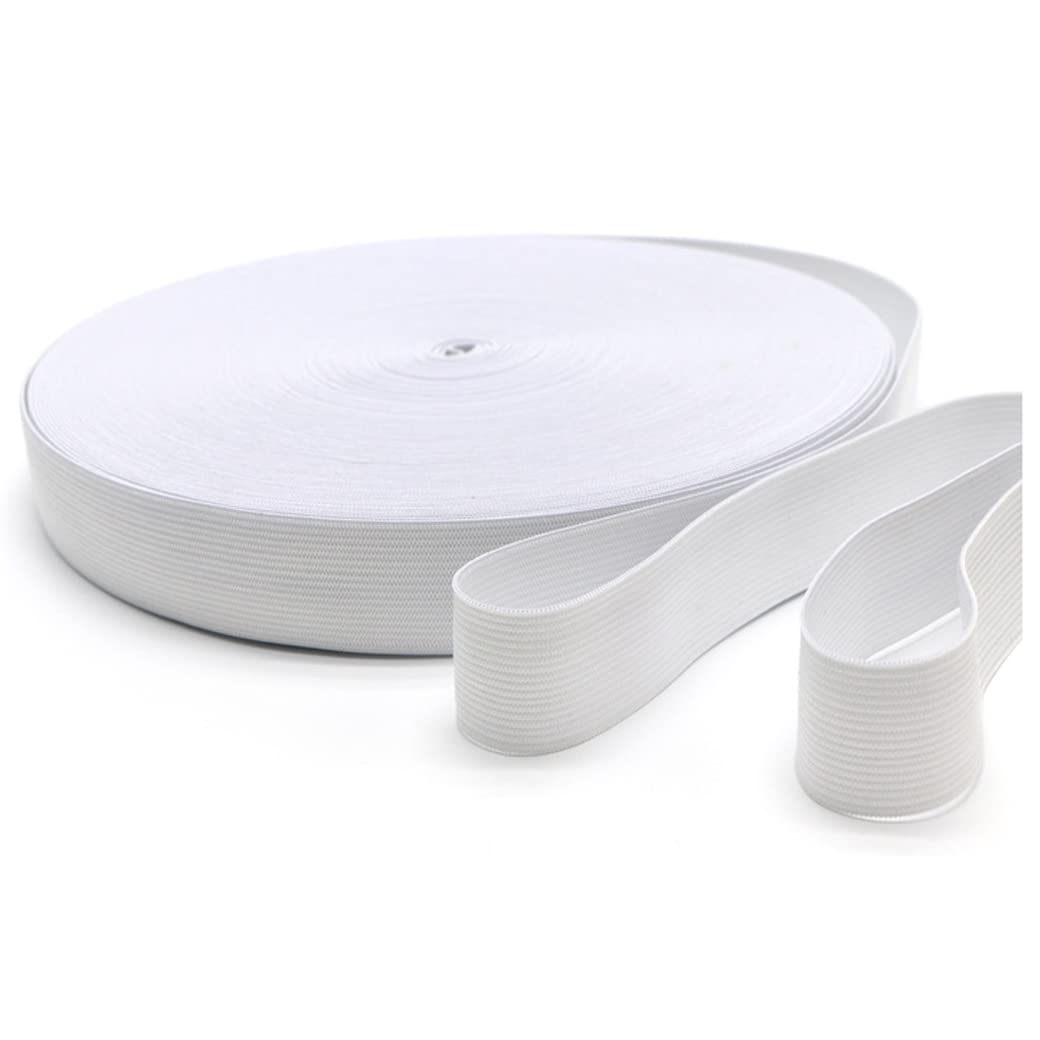 Bande élastique blanche de 40 mètres COLOMI et 3 cm de large pour couture maison