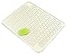 XXL 23" x 18" Deep Silicone Dish Drying Mat (LARGEST MAT) With Stay Clean Scrubby | Anti-Bacterial, Dish Washer Safe | Heat Resistant Trivet | (Pure White)