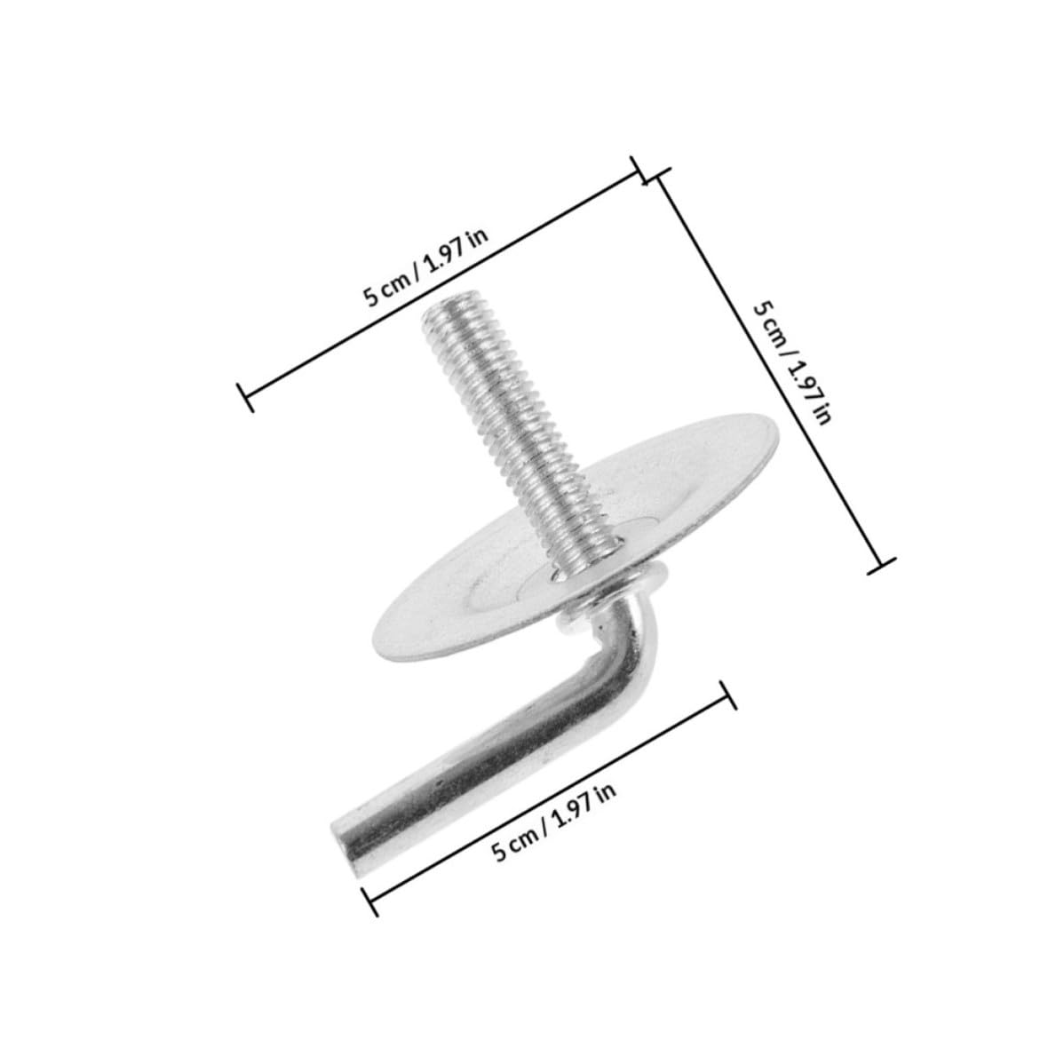 Cabilock Vis de Fixation pour Ventilateur sur Pied en Fer Argenté, Lot de 2 Pièces, Boulons de L pour Base Stable et Support Sécurisé