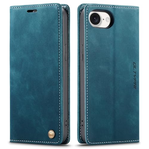 Etui coque pour iPhone 17e/16e bleu vintage idéal pour vos voyages