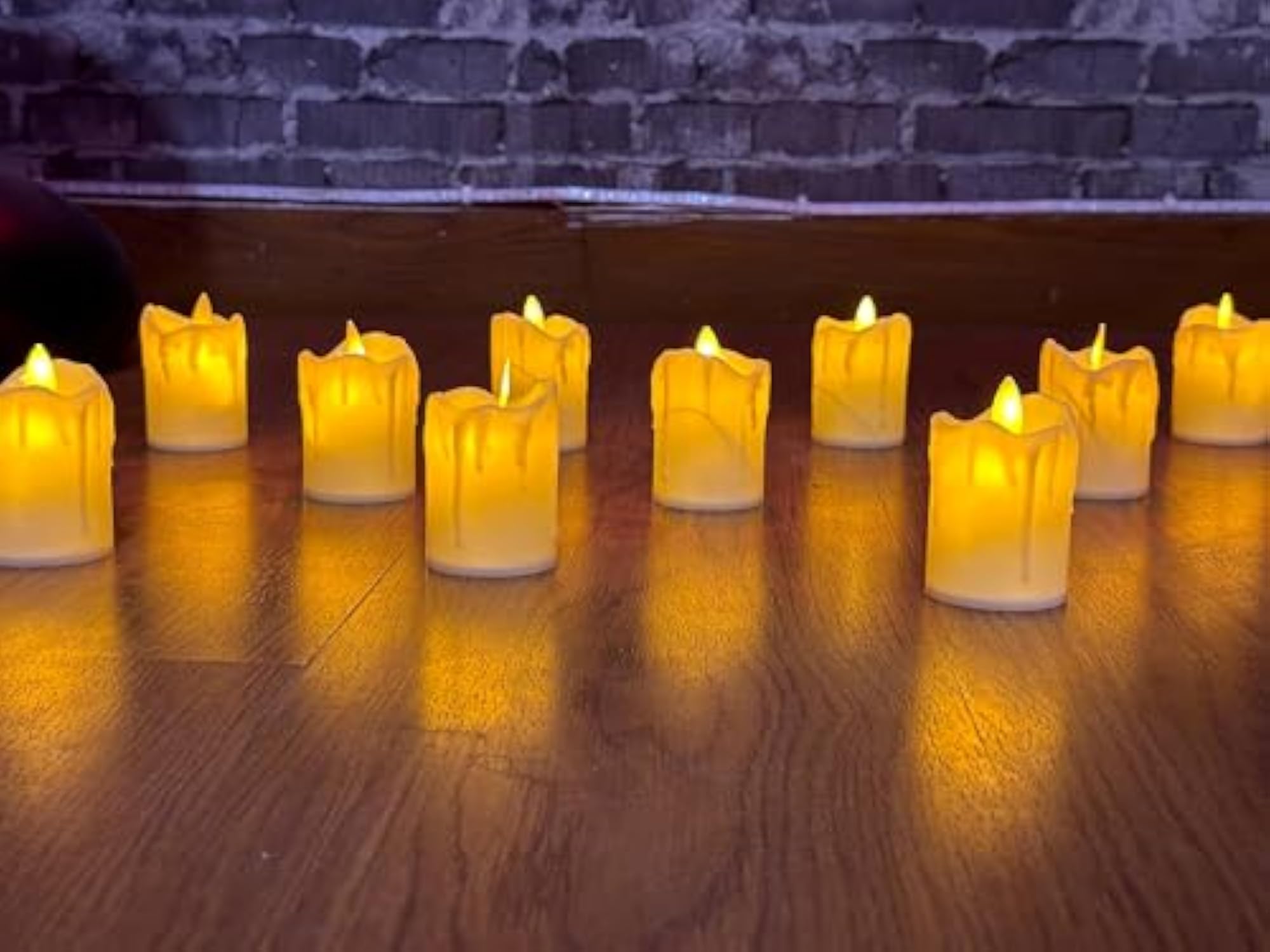 3 Pcs Acrylic Dancing Flame Led Tea Light Candle