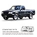 TUSDAR Headlight Assembly （Chrome Housing and Amber Reflector） Set for 1993-1997 Ford Ranger Headlamp Passenger & Driver Side