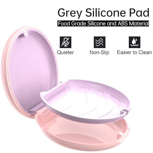 VCAREU Retainer Case, Compatible with Invisalign, Cute Orthodontic Slim Aligner Case with Removal Tool and Brush, Pink - Thumbnail 4