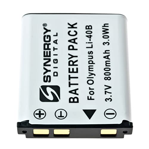 Synergy Digital Camera Battery, Compatible With Kodak Pixpro Fz53 Digital Camera, (Li-Ion, 3.7V, 800 Mah) Ultra Hi-Capacity, Compatible With Olympus Li-40B Battery #TOP2