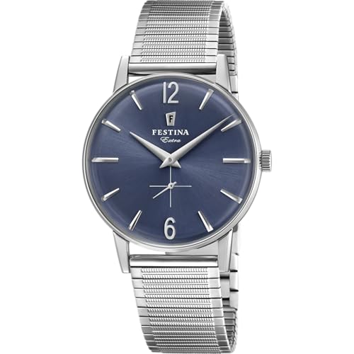 Festina Herren Uhr Analog aus Edelstahl 316L Silber - Quarzwerk - Herrenuhren F20250/3 Special Prices