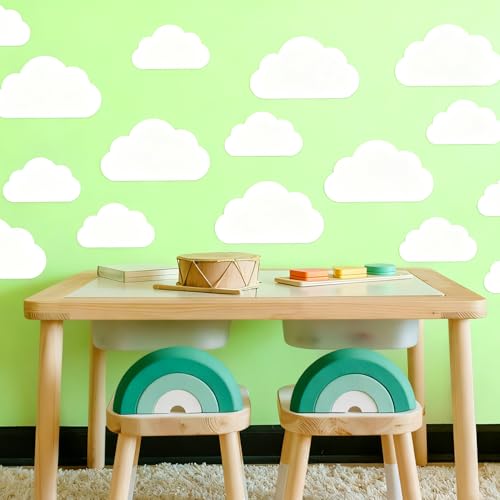 Vinilos adhesivos decorativos de nubes 52 piezas removibles miniatura 7