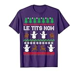 Le Tits Now Funny Sarcastic Rude Ugly Christmas Sweater T-Shirt