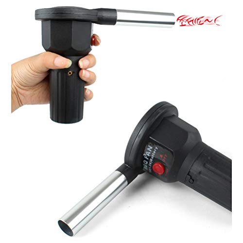 Ventilador portátil LIOOBO soprador de fogo movido a bateria para churrasqueira, ventilador de ar pa