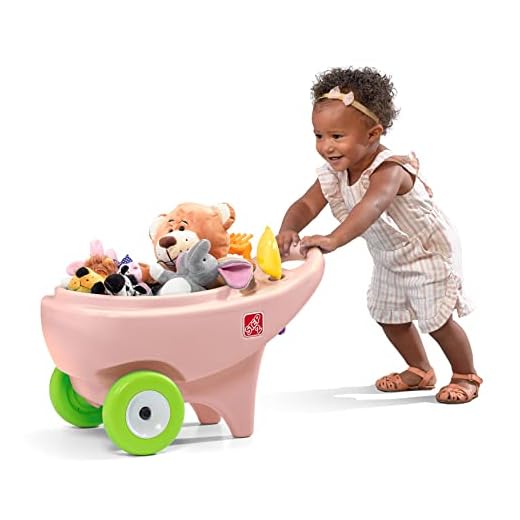 Step2 Springtime Wheelbarrow – Rose Pink – Toddler Role Play Garden Toy – Toddler Wheelbarrow – Use Indoors and Outdoors