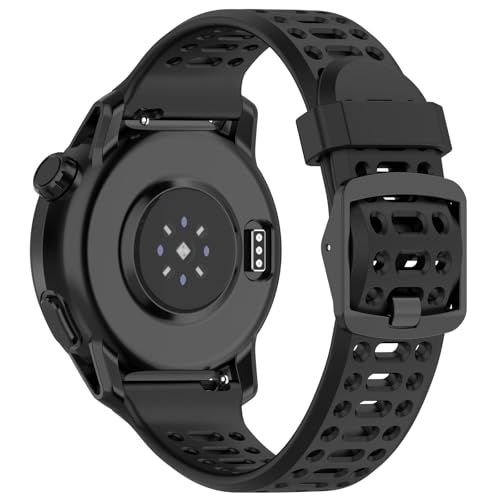 Correa silicona 20mm para reloj COROS APEX 42mm negra miniatura 1