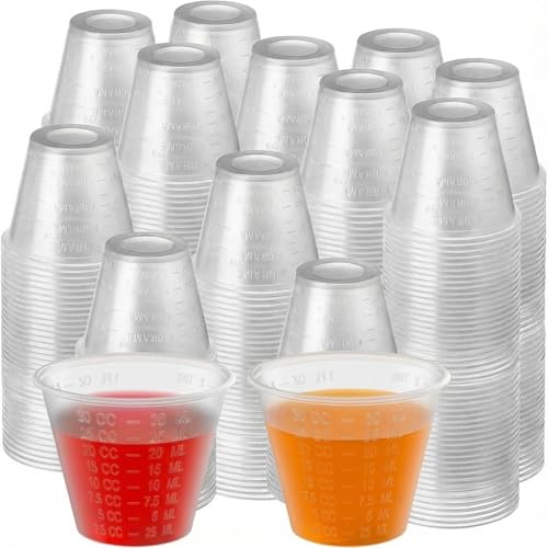 DIMES Medicine Cups disposable 1 oz [100 Pack] – Graduated Disposable Measuring cup for Liquid Medication and Pills – Med cups perfect for Epoxy Resin Mixing and Measuring