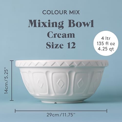 Mason Cash | Color Mix S12 Cream Mixing Bowl - 4.25 Quart - Thumbnail 2