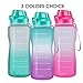 4AMinLA Motivational Water Bottle 2.2L/64oz Half Gallon Jug with Straw and Time Marker Large Capacity Leakproof BPA Free Fitness Sports Water Bottle