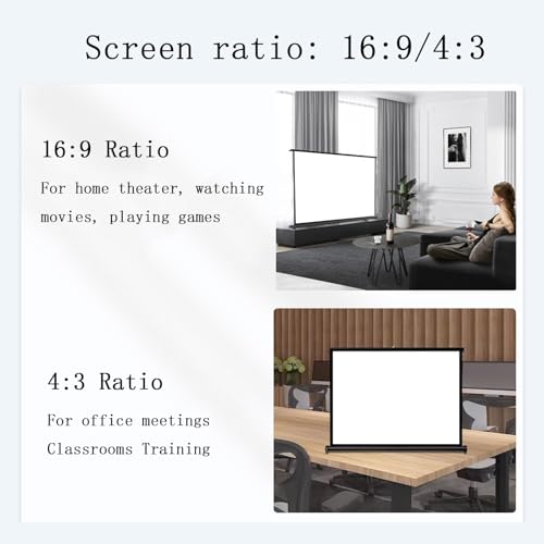 Pantalla portátil retráctil para proyector 30 pulgadas 16:9 miniatura 5