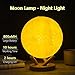 Moon Lamp, FIRPOW 18 Colors Sliding Control 3D Priting Moon lamp Night Light with Flash /Fade Function,Remote,Timer,USB Charging,Decor Your Room,Best Gifts for Your Family,Friends,etc.-6inch