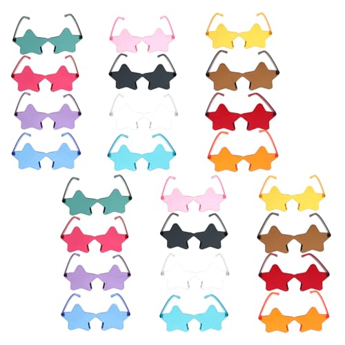 Lunettes de soleil étoiles sans monture, lot de 24 cadeaux invités pour anniversaire