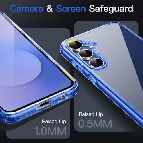 Image of JETech Cover Case for Samsung Galaxy S25 FE, Non-Yellowing Shockproof Bumper Protective Phone Cover, Anti-Scratch Hard PC Back (Navy Blue)