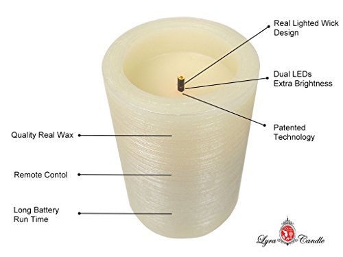 Ivory Flameless Real Wax Candles With Remote 4, 5, 6, And 8-Inch Unscented Led Candles Of 4 #TOP3