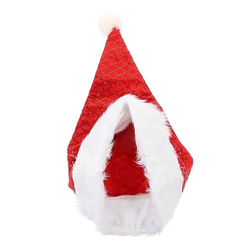 BESTonZON Weihnachtsmütze mit Glänzenden Pailletten Weicher...
