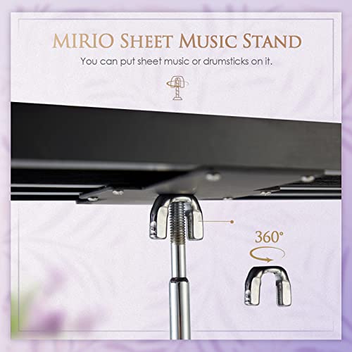 Mirio 32 Notes Glockenspiel Xylophone Percussion Set, Glockenspiel Bell Kit With Carry Bag, Sheet Music Stand, Height Adjustable Stand, 8” Practice Pad, Drumsticks (Purple) #TOP3
