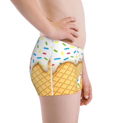 Boys' Cotton Boxer Brief Soft Underwear-White Ice Cream2
