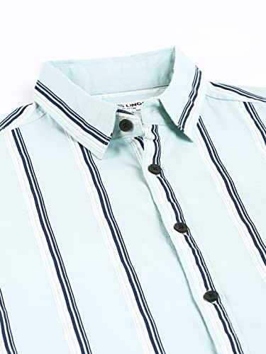 Image of Dennis Lingo Men's Pink Slim Fit Cotton Casual Shirt