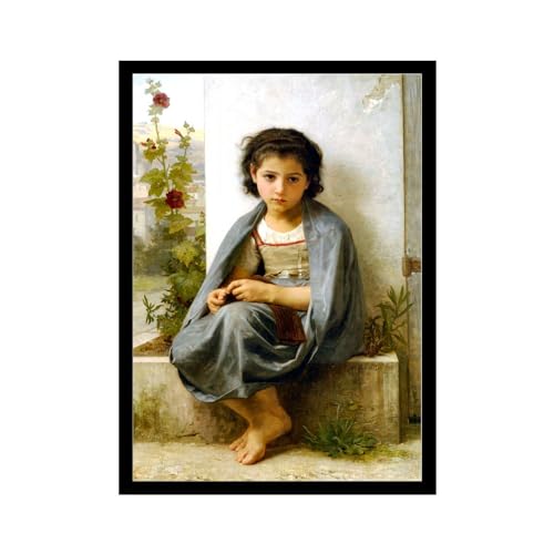 SFXLUCART Poster Decorative Canvas Painting Vintage The Little Knitter Poster Modern Art Decoration for Living Room Bedroom and Office 8x12inch