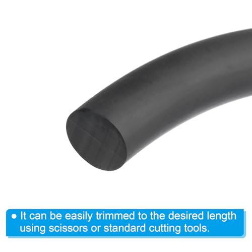 Image of PATIKIL 1 /2 Inch x 32.8 Feet Backer Rod, Hard Solid Nitrile Rubber Rope Caulk Crack Gaps Joint Filler Weather Stripping for Home Construction, Industrial Equipment Gasket DIY,Black