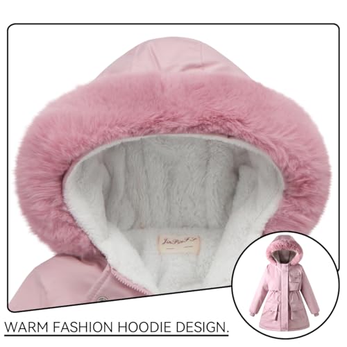 Teen Girls Winter Coat Long Puffer Fleece Jacket Hoodie Outfit Kid Clothes Parka3