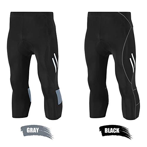 Calças de ciclismo, Romacci Calças de compressão masculina Leggings Collants Suor Tecido Wicking Cor