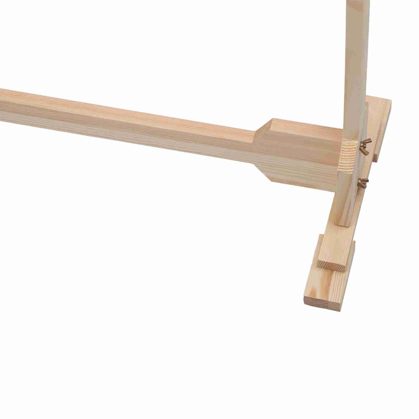 Wooden Pine Floor Standing Tapestry Cross Stitch Frame, 14CT Height 80cm, 5 Height Levels, 360 Degree Swivel Top, Adjustable Angle and Height, for Larger Projects