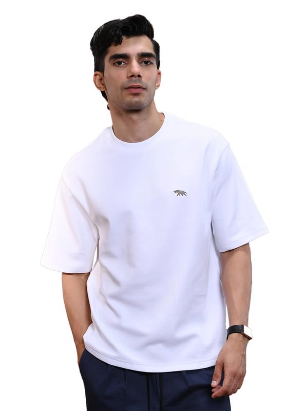 andamen Men Casual Embroidery Cotton Blend Relaxed Fit Crew-picture-21