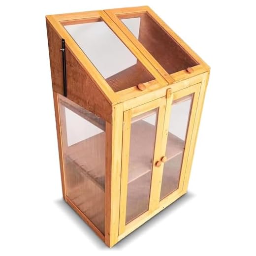 Raxter 3 Tier Garden wooden greenhouse cold frame with Polycarbonate Semi Transparent Glazing indoor outdoor portable growhouse for vegetables & plants growth grozone with Double Door & Lockable lid