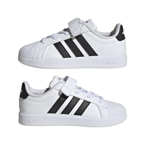 Adidas Unisex-Kids Streetalk Elastic Lace, White/Black/Black, 1