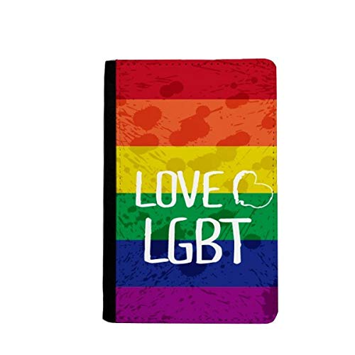 Carte de cas passeport cœur d'encre arc-en-ciel Amor LGBT cadeau de voyage