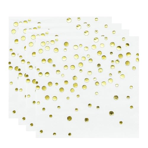 Servilletas doradas de puntos KICHOUSE para decorar mesas de bodas y cenas elegantes 7