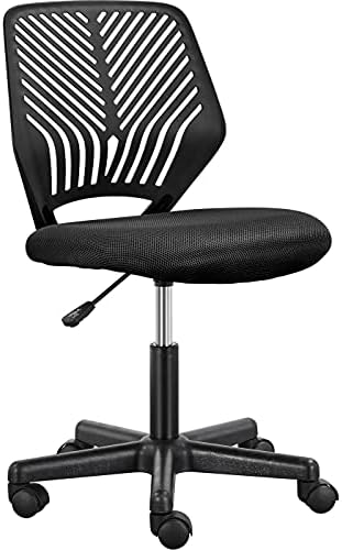 Yaheetech Chaise de Bureau, Chaise d'Ordinateur, Fauteuil Bureau Ergonomique, Pivotant, Fonction Réglage, Style Moderne, Charge de 136kg Noir