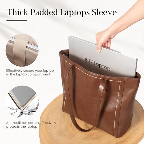 Sac cabas cuir véritable befen pour ordinateur 15,6 pouces
