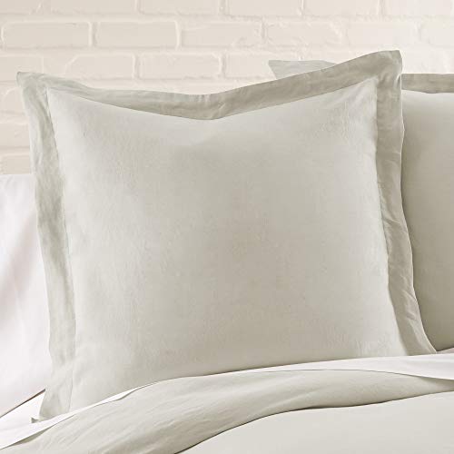 Image of Levtex Home - 100% French Flax Linen - Euro Sham - French Flax Washed Linen - Natural - Sham Size (26x26in.), No Insert