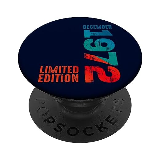 1972 Edición limitada 1972 diciembre 1972 Año 1972 Retro 1972 PopSockets PopGrip Intercambiable