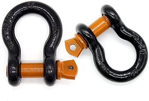 IZTOSS 2PCS 1/2" D Ring Bow Shackle Screw Pin Clevis Rigging Towing 2 Ton