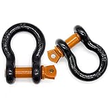 IZTOSS 2PCS 1/2" D Ring Bow Shackle Screw Pin Clevis Rigging Towing 2 Ton