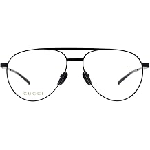Gucci Eyeglasses with Black Frame and Transparent Lenses