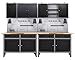 Produktbild Ondis24 Werkstatteinrichtung 240 cm Werkstattset 7-teilig, Metall Werkbank & Werkzeugschrank Hängeschrank, Werkzeugwand Lochwand mit Hakenset, 2 x LED Lampe