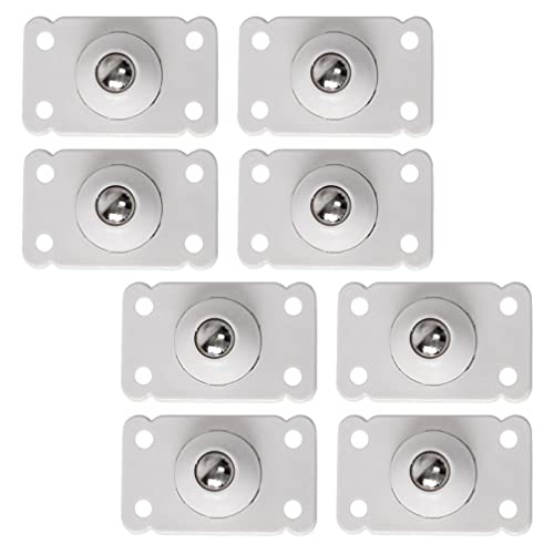 DOITOOL 8 rodas giratórias de aço inoxidável, mini rodas autoadesivas, rodas giratórias de 360°, cai