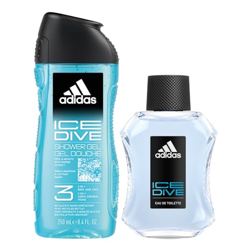 Image of Adidas Ice Dive Gift Set (Eau de Toilette 100ml + Shower Gel 250ml)