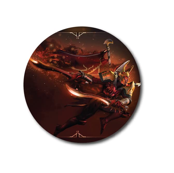 woopme® Super Warrior Printed Mouse Pad for Office Gaming Professional Laptop/PC/Computer Round Rubber Base (L X H 20 x 20 CMS)