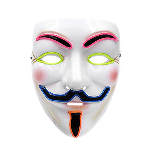Garddyesh Light Mask V for Vendetta Anonymous LED Mask Luminous Mask Fancy Ball LED